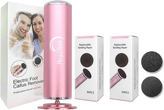 HayZBao Electric Foot Callus Remover with 60 Pcs Sandpaper Discs + 60 Pcs Sandpape Set