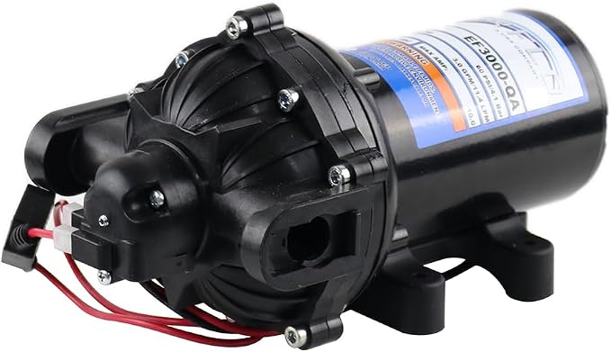 Everflo 12V On-Demand Diaphragm Sprayer Pump - 3.0GPM, 60 PSI, Quick Attach Ports