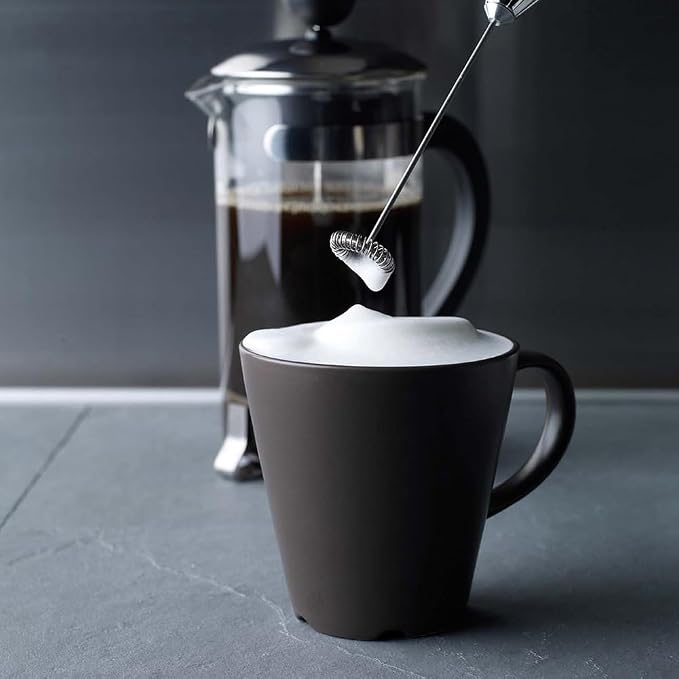 Aerolatte Milk Frother with Counter Stand, The Original Steam-Free Frother, Black