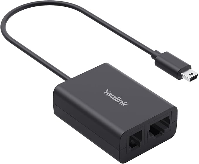 Yealink EHS62 Headset Adapter,Compatible with Cisco/Avaya/Poly/Grandstream Desk Phone,Connect to WH64/WH63 E2 Wireless DECT Headset
