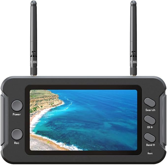 SoloGood 4.3" FPV Monitor with DVR 40CH 800 x 480 IPS Display Receiver 5.8Ghz for RC Multicopter FPV Drone Parts...