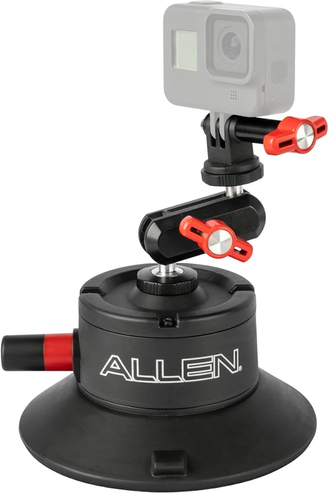 Allen Smart Suction® SNAP Camera Mount, Model SB-03, Compatible with DSLR, Mirrorless, Compact, DJI, Insta360, and GoPro-Style Action Cameras