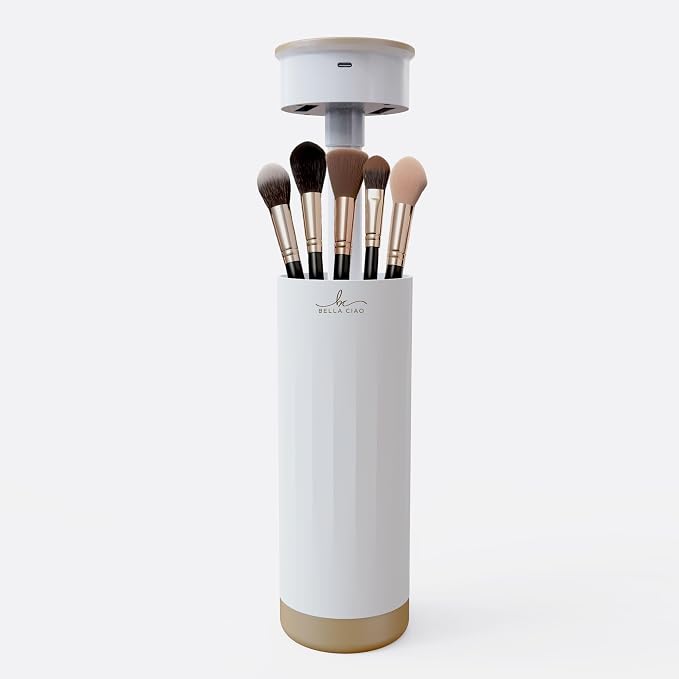 Bella Ciao Makeup Brush UV Sanitizer – Kills 99.9% of Germs, Disinfects Brushes, Rechargeable Electric Makeup Brush Cleaner Machine, Safety Shutoff, Great for Makeup Artists, Home Use
