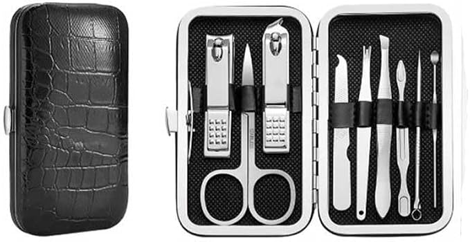White Electric Foot File Callus Remover Set, Waterproof, LCD Display, with Professional Pedicure Kit 9 Pieces
