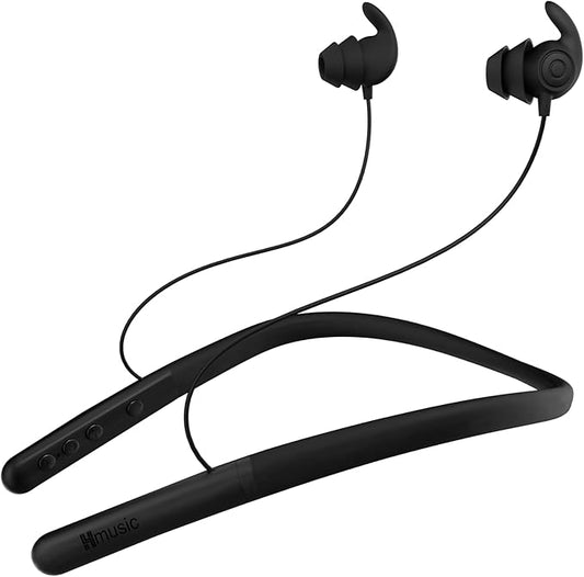 Hmusic HS88 Sleep Earbuds for Side Sleepers – Ultra-Thin Silicone Neckband Headphones, 30dB Noise Isolation, 12H Battery Life with Sleep Timer, Secure Fit for Yoga, Travel, Audiobooks & Meditation
