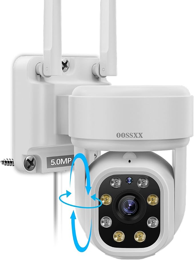 OOSSXX Extend Wireless PTZ Camera WiFi 5.0MP Dome IP Camera for Home Surveuillance System Outdoor Wireless Surveillance Cameras Extend