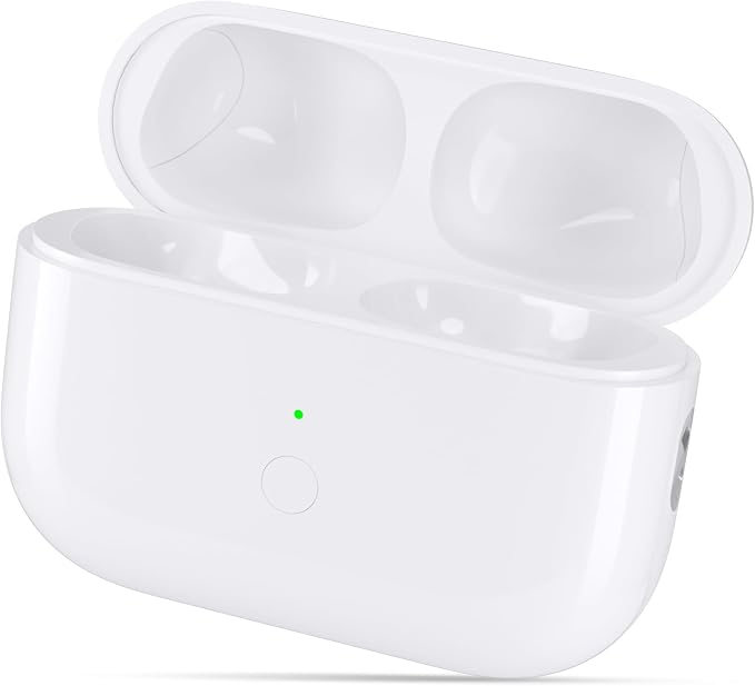Wireless Charging Case Replacement Case for AirPods Pro 1/2 (L-Port) | Qi-Certified Charger Case for AirPods, Bluetooth Pairing Sync Button, 450ahM