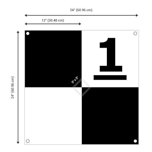Sky High Bull's-Eye Drone Ground Control Point GCP - UAV Aerial Target for Mapping & Surveying (10 Pack) | Center Passthrough Numbered 0-9 (Black/White Markers) | Pix4D & DroneDeploy Compatible