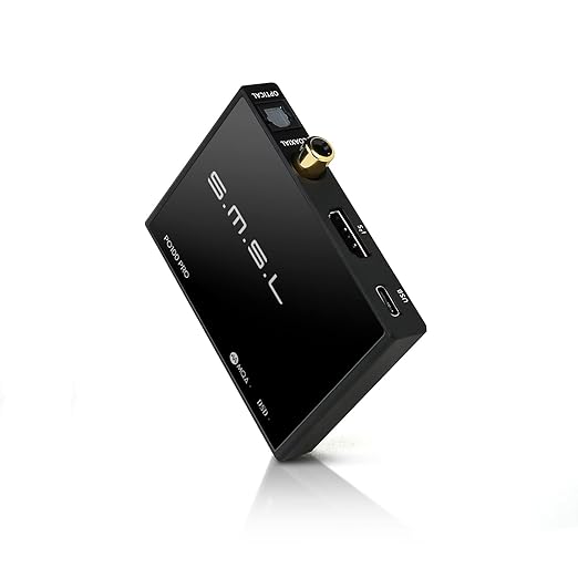 SMSL PO100 PRO MQA DDC XMOS XU316 Digital to Analog Audio Converter, Type-C USB Input IIS/Optical/Coaxial Output Mini Portable USB Interface for Phone/PS5/Switch/TV