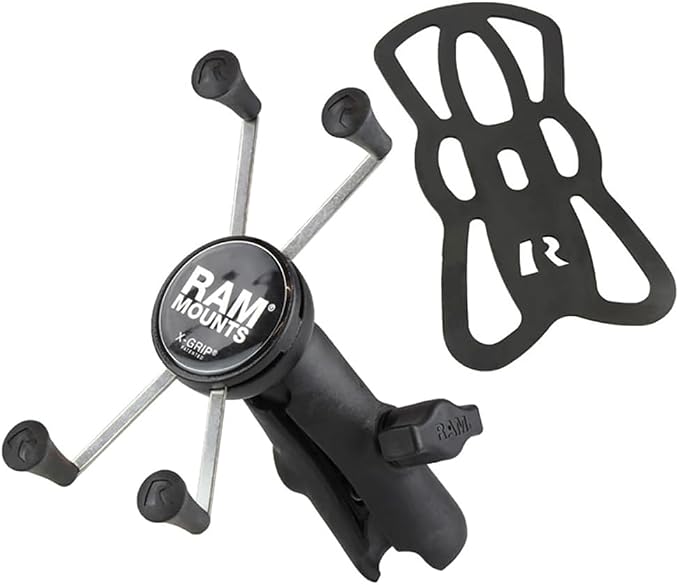 RAM MOUNTS X-Grip Phone Holder with Composite Double Socket Arm (Medium) Compatible with RAM B Size 1" Ball Components (Large Phones) RAP-HOL-UN10B-201U