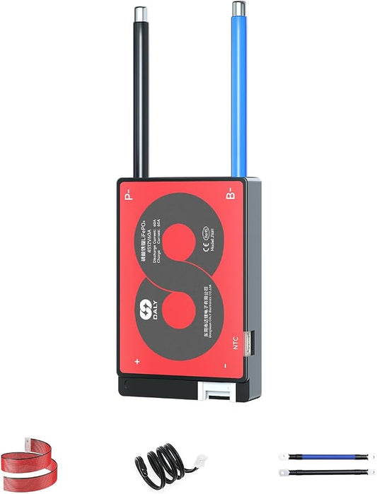 DALY 4S-16S BMS 15A to 200A Protection Board with Balance Wire and Temperature Sensor for Lithium Battery Pack（LifePO4 4S 12V,60A）
