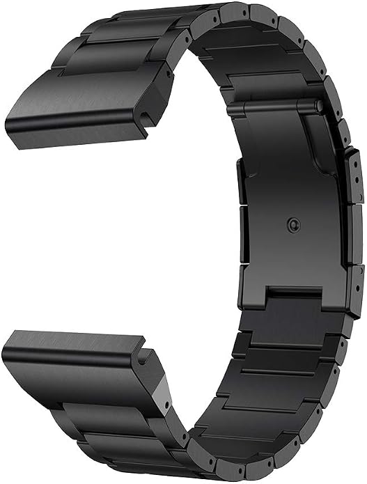 LDFAS Fenix 8/7X/6X/5X Plus Band, 26mm Titanium Metal Quick Release Easy Fit Watch Strap with Double Button Clasp Compatible for Garmin Fenix 7X Pro/6X Pro/5X Plus/Enduro 3/tactix 7 Bands
