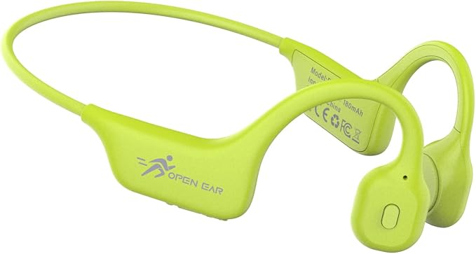 SANOTO Bone Conduction Headphones Wireless Open Ear Headphones, Lightweight Bone Conduction Earbuds IPX5 Waterproof Sport Bluetooth Earphones for Running Cycling Workout (Green)