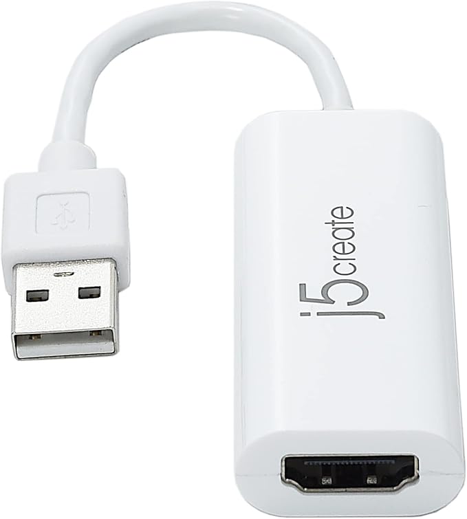 j5create USB to HDMI Display Adapter- USB to HDMI 1080P Cable Converter Adapter for Windows (JUA195)