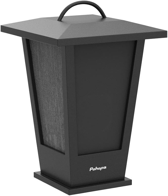 pohopa Bluetooth Speakers Waterproof, 2 Packs True Wireless Stereo Sound 20W Dual Pairing Lantern Indoor Outdoor Speakers with 20 Piece LED Lights, Rich Bass, Pinao Black