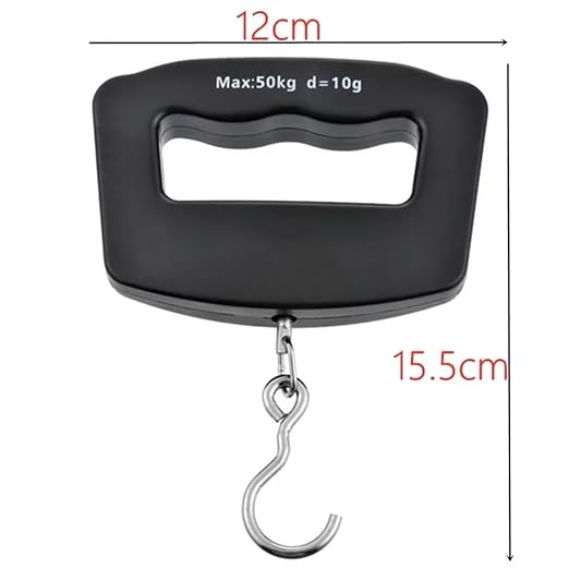 Portable Digital Luggage Scale - 50Kg/10g Capacity with Backlight & Fishing Hook
