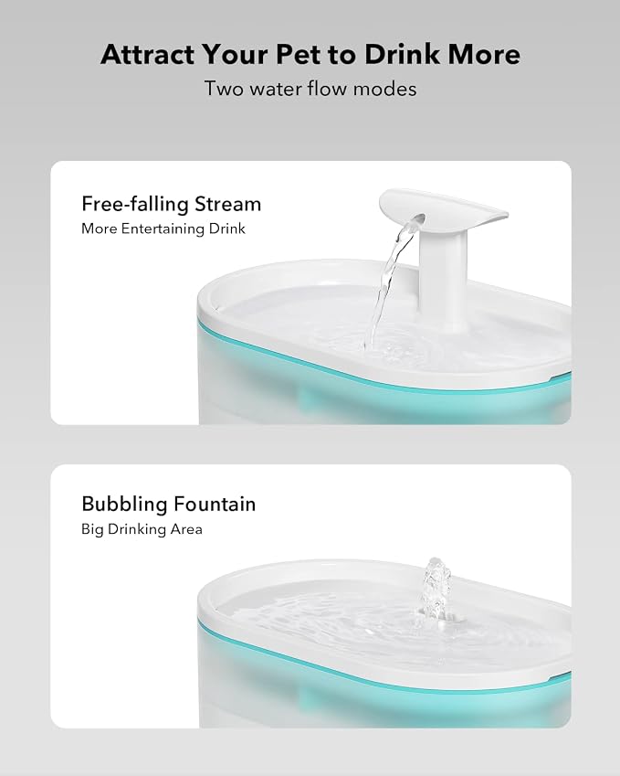 PETLIBRO 5G WiFi Cat Feeder with Camera, 2-Way Audio, Low Food & Blockage Sensor, Motion & Sound Alerts + Cat Water Fountain 71fl oz/2.1L with Two Flow Modes, Visible Water Level, 4 Large Filters