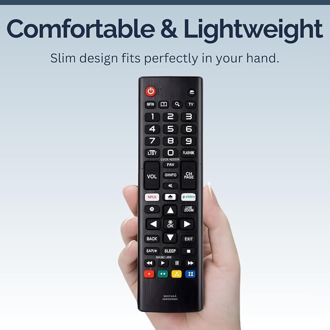 2 Pack AKB75375604 LG TV Remote Control Replacement for Smart TV - Easy Setup Remote, Streaming Shortcuts - Works with LG 4K, UHD, LED, OLED Smart HDTV Models (AKB75095307 AKB74915305 AKB76040302)