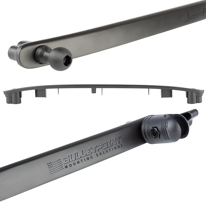 Bulletpoint Mounting Solutions Metal Grab Bar Insert Replacement with 2 Mounting Points Compatible with 2011-2018 Jeep Wrangler JK (Black)
