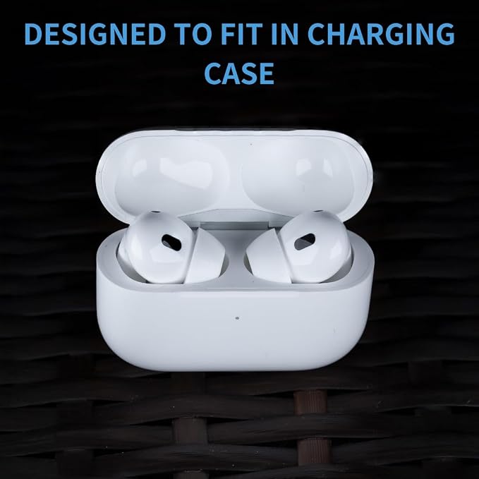 Comply TrueGrip MAX | Premium Memory Foam Replacement Earbud Tips for Apple AirPods Pro 1 & 2 | Long Lasting Comfort, Extreme Durability, Secure Fit, Superior Noise Isolation| White (Large) (1 Pair)