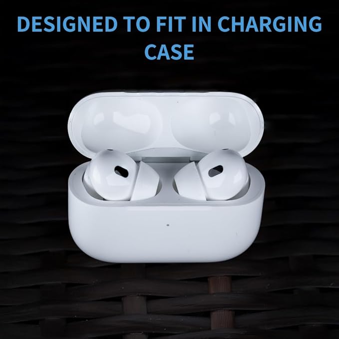 Comply TrueGrip MAX | Premium Memory Foam Replacement Earbud Tips for Apple AirPods Pro 1 & 2 | Long Lasting Comfort, Extreme Durability, Secure Fit, Superior Noise Isolation| White (Medium) (1 Pair)