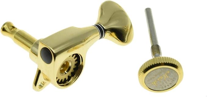 KAISH 18:1 Gear Ratio Guitar Locking Tuners Machine Heads Guitar Locking Tuning Keys Pegs for Strat/Tele/LP/SG most Electric or Acoustic Guitars Gold