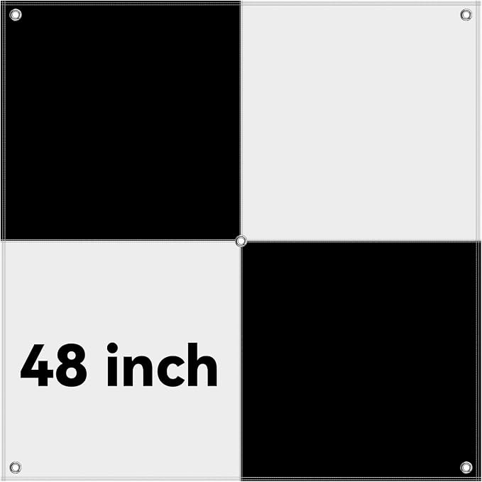 48"x48" Drone Ground Control Point GCP 6 Pack - Black/White Markers UAV Aerial Target for Mapping & Surveying