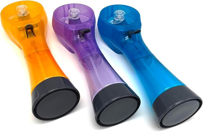 BJPEY Water Misting Fans Portable Personal Handheld Spray Fan Cooling Outdoor Cooler, Pack of 3 (Blue/Purple/Yellow)