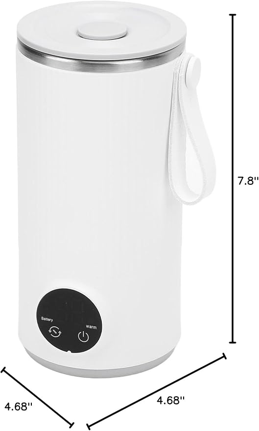 Electric Travel Kettle, Mini Portable Rechargeable Cordless Camping Kettle 6000mAh Small Hot Water Boiler 400ml Electric Kettles Steel