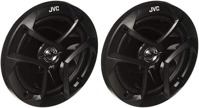 JVC CS-J620 300W 6.5" CS Series 2-Way Coaxial Car Speakers, Set of 2, 6.5" Mica Cone Woofer & 1" PEI Tweeter, Hybrid Surround, Easy Installation