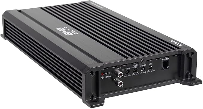 Belva BXD4K 4000W Peak BX-Series 1-Ohm Stable Class-D Monoblock Car Audio MOSFET Amplifier with Remote Subwoofer Level Control