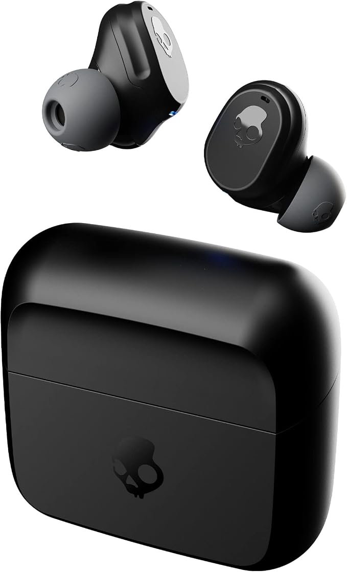 Skullcandy Mod Wireless Earbuds, Bluetooth Headphones, Up to 32 Hours Battery, Noise Isolating Fit, Sweat and Water Resistant, Microphone for iPhone Android - True Black