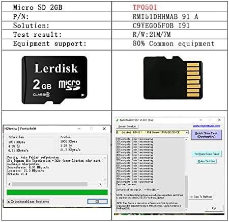 Factory Wholesale Micro SD Card 2GB Pack of 6 in Bulk MicroSD with SD Adapter Produced by Authorized Licencee(2GB C6)
