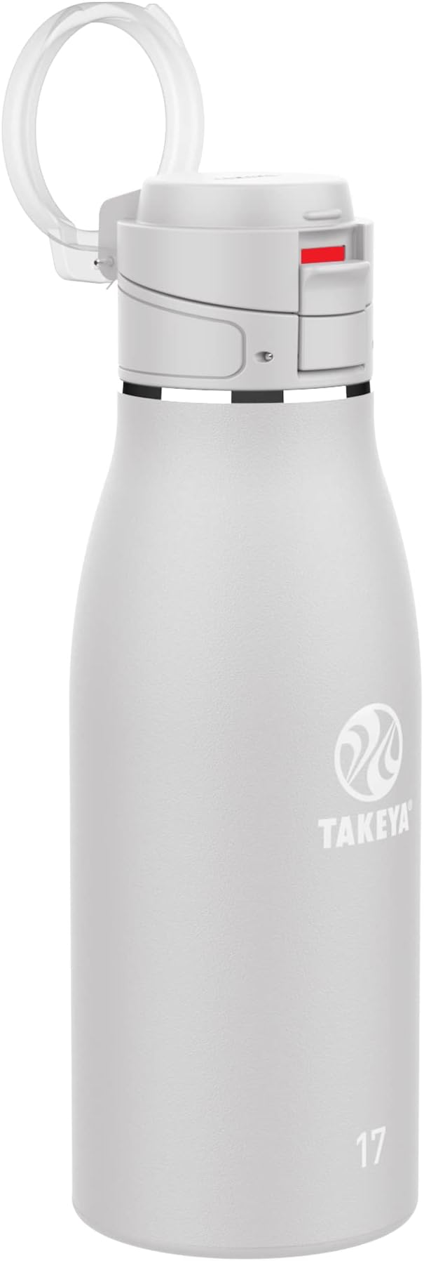 Takeya Traveler Stainless Steel Travel Coffee Mug with Flip-Lock Lid (17 oz, Dodgeball Grey) - Leakproof Insulated Mug for Coffee & Tea