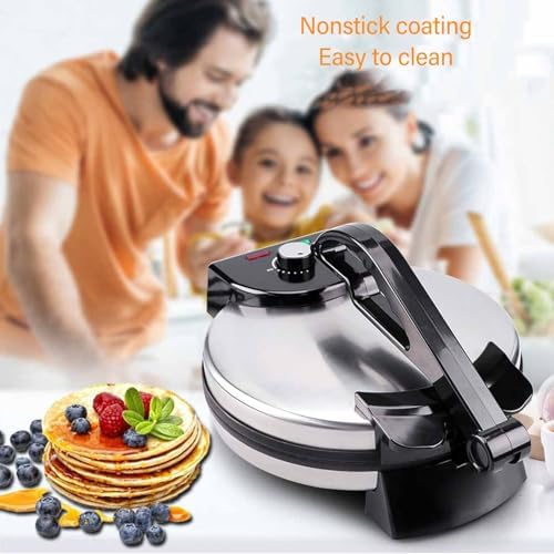 10inch Electric Maker, Electric Rotis Press, Anti Stick Roti Maker Machine to Make Indian Chapati, Roti, Maquina para Hacer Tortillas