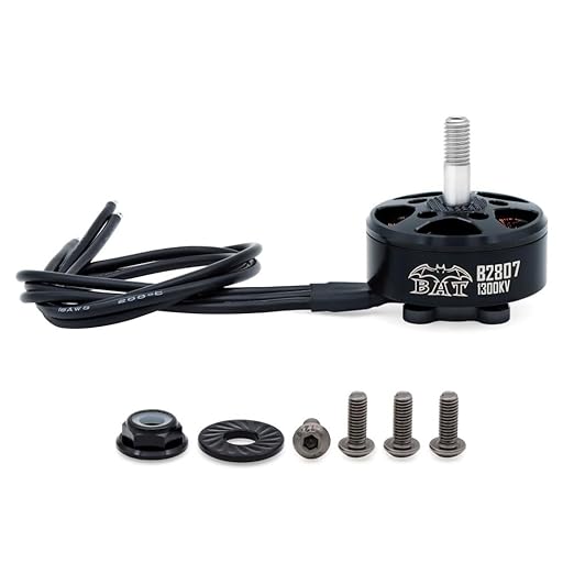 4pcs Surpass B2807 1300KV Brushless Motors CW/CCW for 5-6S FPV Racing Drone Quadcopter Motor with 250mm 18AWG Silicone Wires (Black)