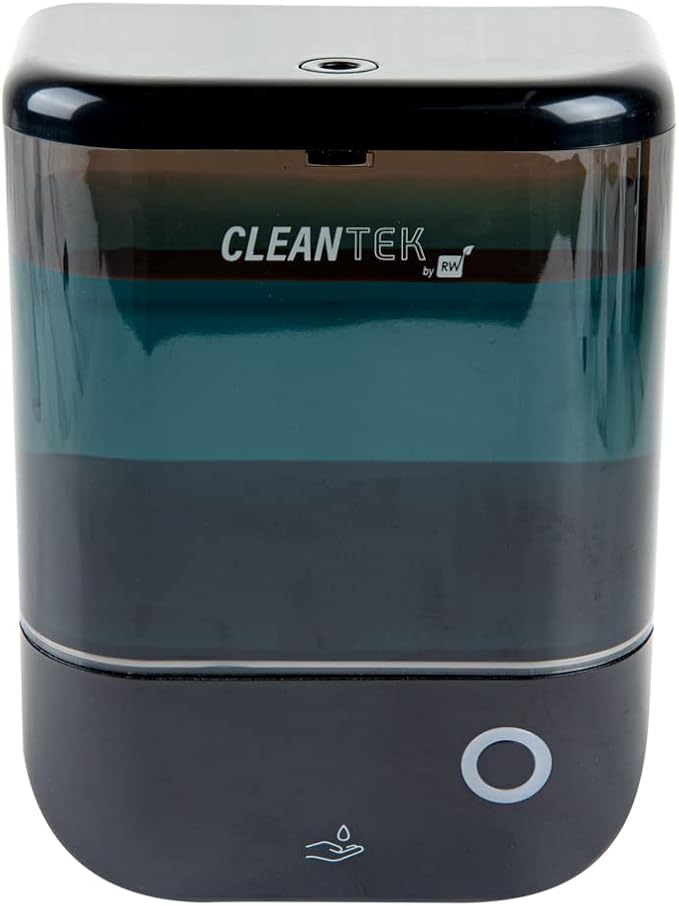 Restaurantware Clean Tek Professional 34 Ounce Automated Soap Dispenser 1 Touchless Wall-Mountable Soap Dispenser - With Security Key Black Plastic Soap Dispenser Transparent For Liquid Soap