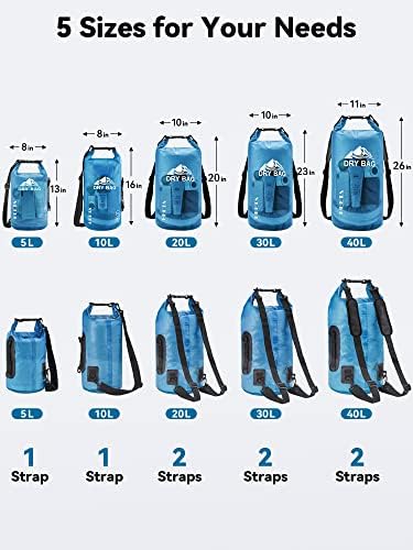 HEETA Fish Scale with Backlit LCD Display (Blue) Bundled with Waterproof Dry Bag for Women Men (Blue)