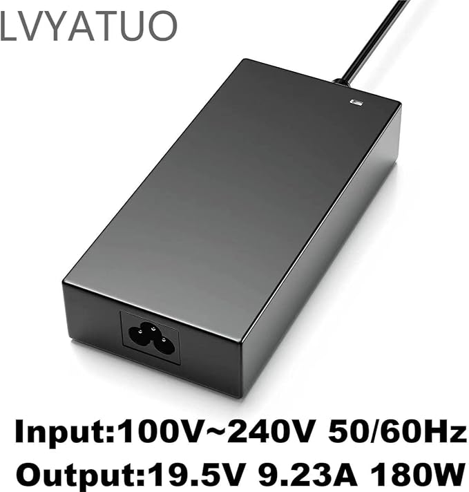 180W AC Charger Compatible with Dell Dock WD15 WD19 WD19S UD22 WD25 SD25 D6000 D6000S K20A K17 K22A Thunderbolt TB16 TB15 K16A WD22TB4 SD25TB4 WD19TB WD19TBS Docking Station Power Adapter