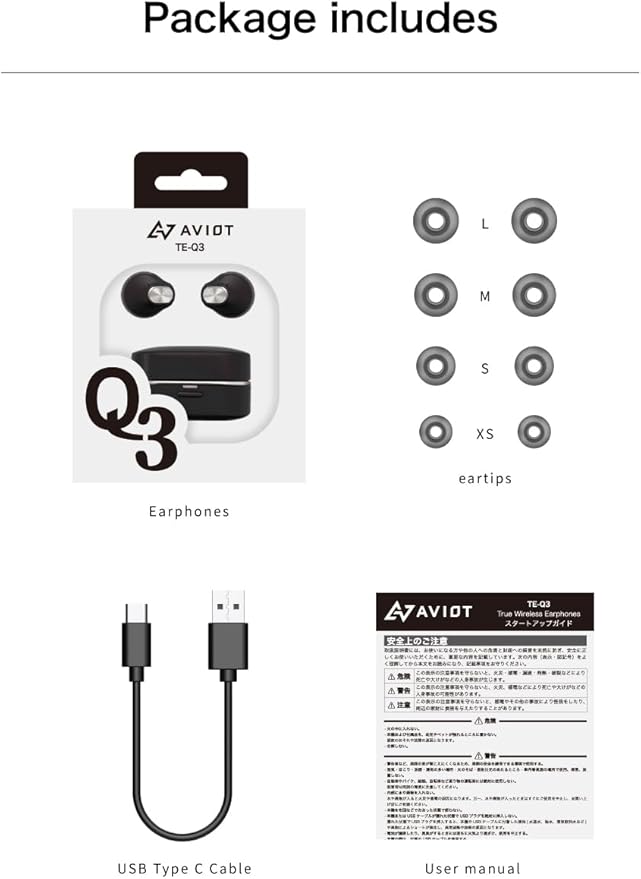 AVIOT TE-Q3 Small Active Noise Cancelling Wireless Earbuds, Bluetooth 5.3, Multipoint Connection, Built-in Mic, Medical Grade Silicone, Up to 42 Hours Playtime, IPX4 Waterproof (Red)