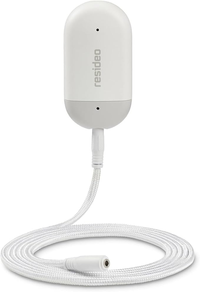 Resideo CHW3610W8001 WiFi Water Leak Detector For Home, Smart Water Sensor Alarm and Freeze Detector, Water Detector Alarm for Basement, Bathroom, and Under Sink