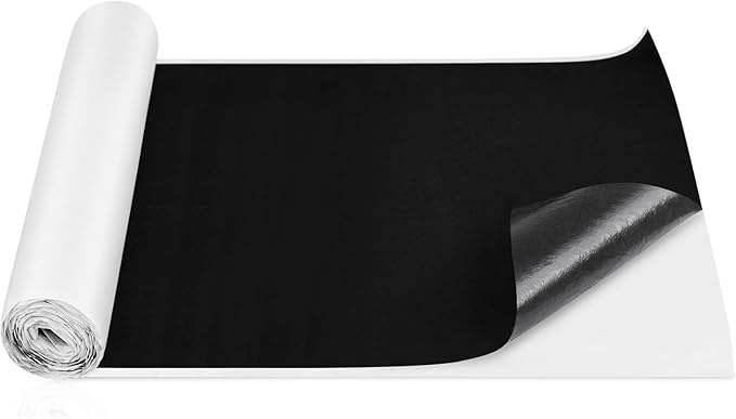 Nuanchu 13.07 Sq ft 16 x 118 in Black Underfelt Carpet with Adhesive Back for Speaker Sub Box, Underfelt Carpet for Rv, Boat, Marine, Auto, Truck, Car Trunk, Door Liner, Desk