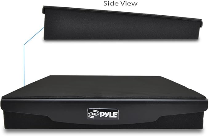 Pyle Speaker Isolation Pads - 7.5 x 9.1 x 2.3 inches - Acoustic Noise Isolation Platform - Foam Riser Recoil Stabilizer with Rubber Base for Studio Monitor, Subwoofer, Loudspeaker - PSIO4