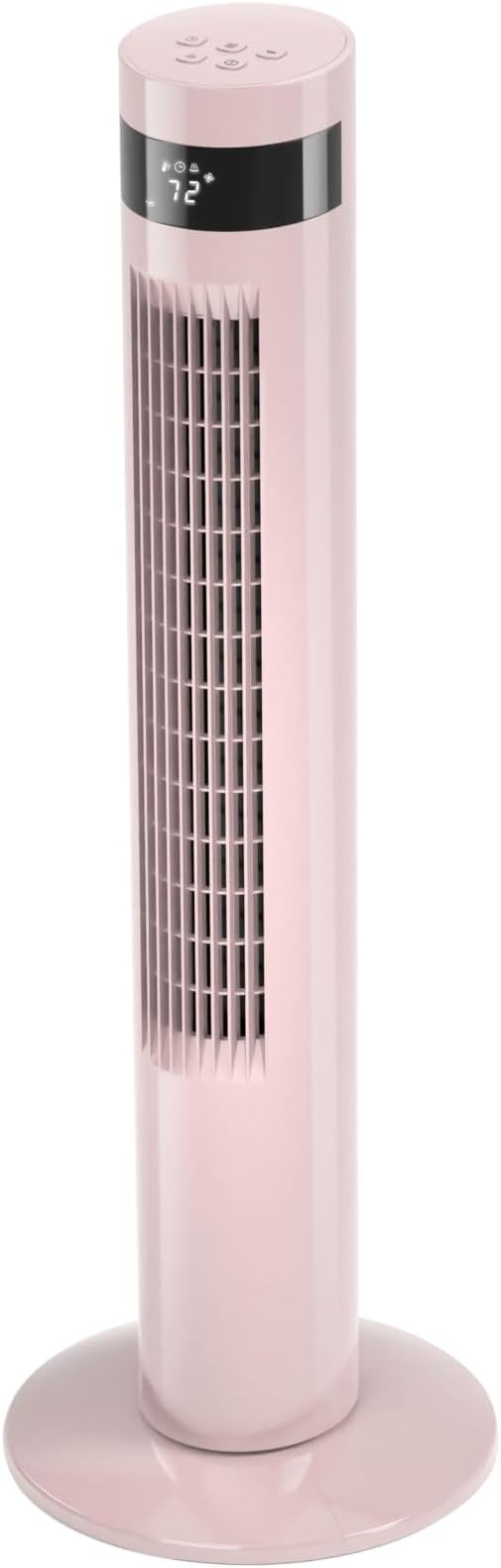 Antarctic Star Tower Fan 85°Oscillating Fan Quiet Cooling 12H Timer Remote Control Bladeless Electric 3 Speeds Wind 3 Modes, 35INCH, PINK