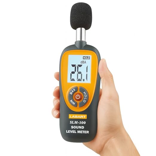 LABART™ Decibel Meter - Digital Sound Level Meter, Self-Calibration Decibel Reader, Noise Meter with LCD Display Measurement Range 40-130 dB spl Meter