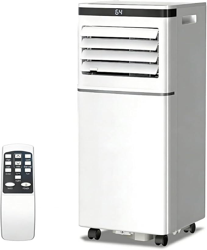 Electactic Portable Air Conditioner, 8050 BTU Portable AC Unit Cools Up to 350 Sq.Ft, Quiet 4-in-1 Air Conditioner with Cooling, Fan & Dehumidifier, Remote Control, Sleep Mode, 24H Timer