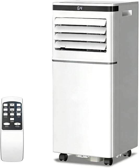 Electactic Portable Air Conditioner, 8050 BTU Portable AC Unit Cools Up to 350 Sq.Ft, Quiet 4-in-1 Air Conditioner with Cooling, Fan & Dehumidifier, Remote Control, Sleep Mode, 24H Timer