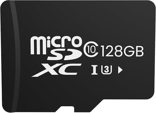 128GB Micro SD Card for Security Cameras, Read Speed up to 100 MB/s, C10, U3, V30, A1, Memory Card for Security Camera, Dashcam, Black