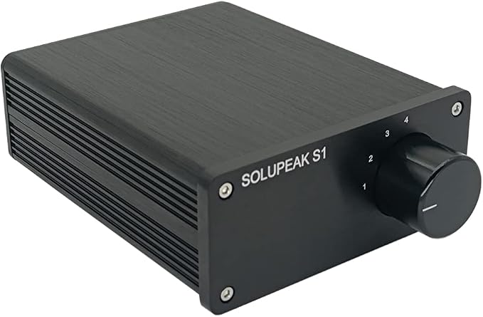 RCA Switch Stereo 4 in 1 Out Audio Signal Source Switcher HiFi Input Selector Splitter Box S1