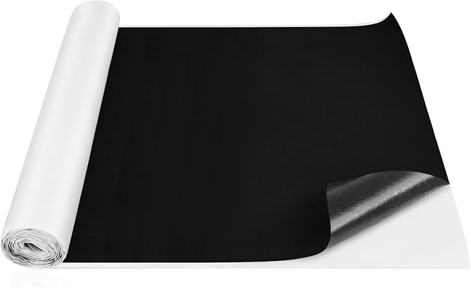 Nuanchu 25.8 Sq ft 24 x 78 in Black Underfelt Carpet with Adhesive Back for Speaker Sub Box, Underfelt Carpet for RV, Boat, Marine, Auto, Truck, Car Trunk, Door Liner, Desk